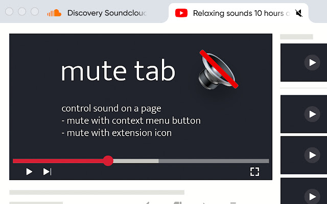 Mute Tab- Silent in a click chrome谷歌浏览器插件_扩展第1张截图