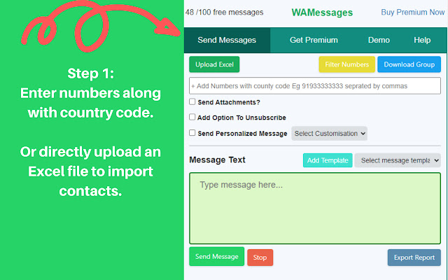 WAMessages - WAMessages Sender. chrome谷歌浏览器插件_扩展第2张截图