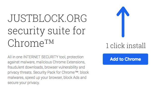 JustBlock Security chrome谷歌浏览器插件_扩展第1张截图