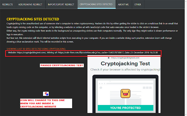 Easy Redirect && prevent Cryptojacking chrome谷歌浏览器插件_扩展第4张截图