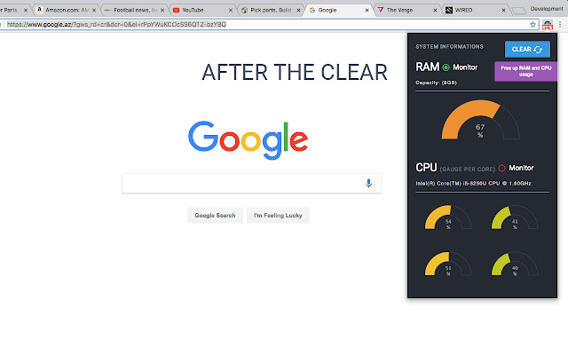 Monitor and Clean system's CPU / RAM usage chrome谷歌浏览器插件_扩展第3张截图