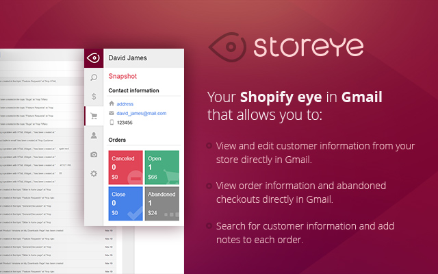 Shopify integration for Gmail chrome谷歌浏览器插件_扩展第2张截图