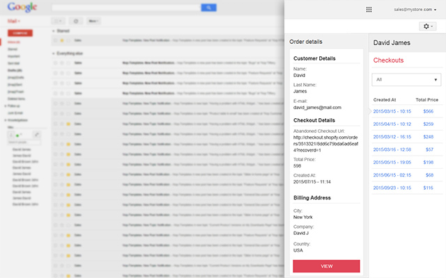 Shopify integration for Gmail chrome谷歌浏览器插件_扩展第5张截图