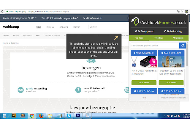 CashbackEarners Alertbar chrome谷歌浏览器插件_扩展第4张截图