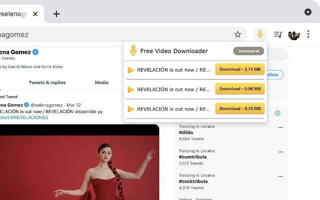 Free Video Downloader chrome谷歌浏览器插件_扩展第1张截图