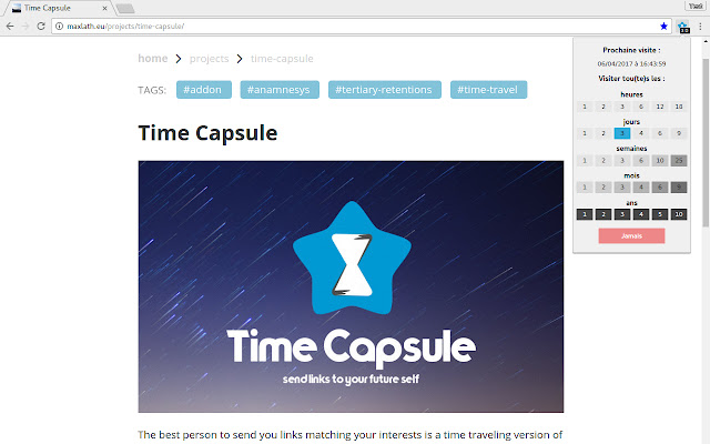 Time Capsule chrome谷歌浏览器插件_扩展第1张截图