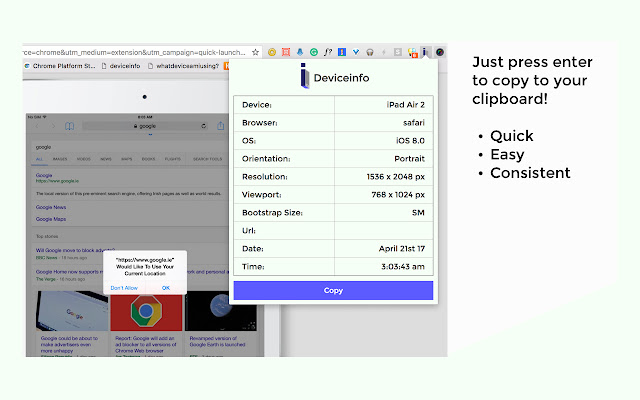 Browserstack Device Info chrome谷歌浏览器插件_扩展第2张截图