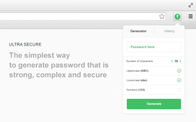 Ultra Password Generator chrome谷歌浏览器插件_扩展第2张截图