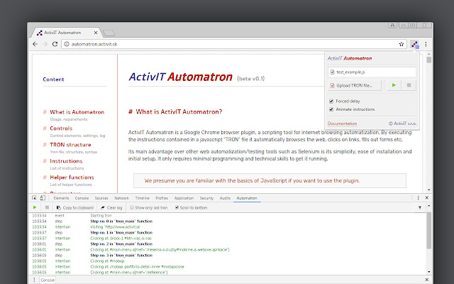 ActivIT Automatron chrome谷歌浏览器插件_扩展第1张截图