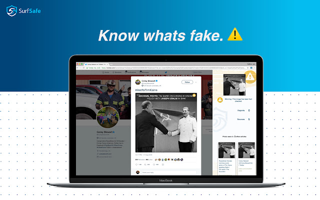 SurfSafe - join the fight against fake news chrome谷歌浏览器插件_扩展第1张截图