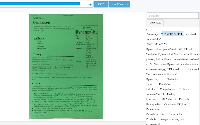 Dynamsoft Barcode & Ocr Tool chrome谷歌浏览器插件_扩展第4张截图