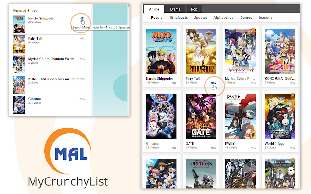 MyCrunchyList chrome谷歌浏览器插件_扩展第1张截图