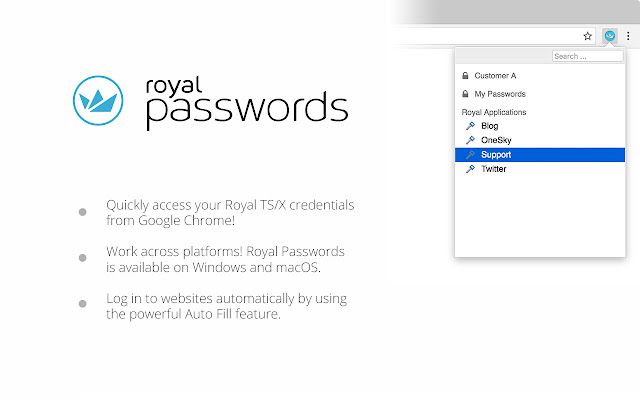 Royal Passwords chrome谷歌浏览器插件_扩展第1张截图