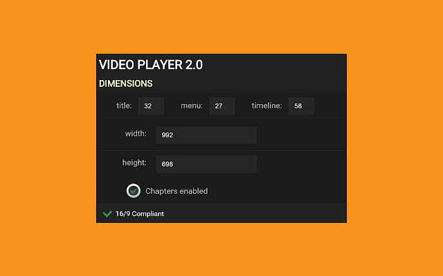 Video Player 2.0 Dimensions chrome谷歌浏览器插件_扩展第1张截图