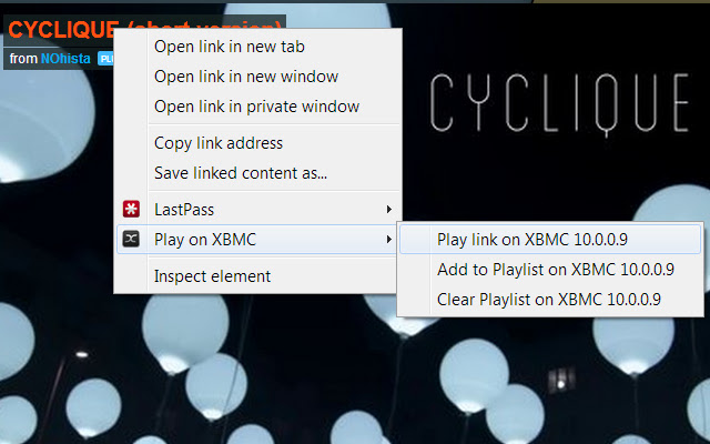 Play on XBMC chrome谷歌浏览器插件_扩展第1张截图