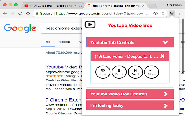 Youtube Video Box chrome谷歌浏览器插件_扩展第2张截图