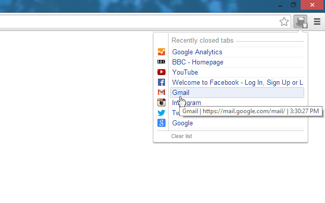Closed tabs chrome谷歌浏览器插件_扩展第2张截图