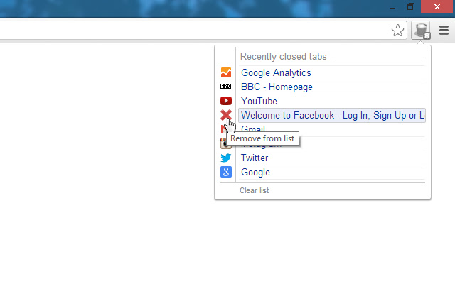 Closed tabs chrome谷歌浏览器插件_扩展第3张截图