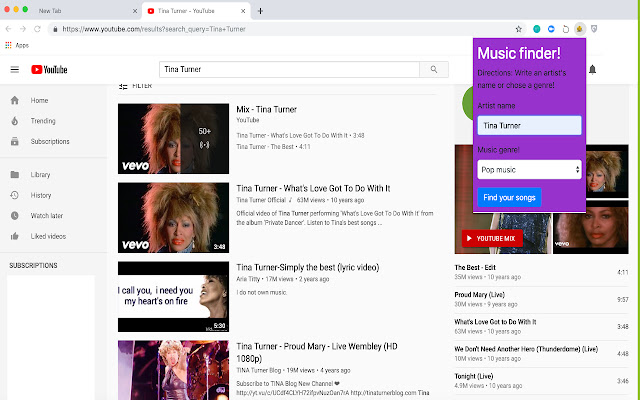 Music finder! chrome谷歌浏览器插件_扩展第1张截图