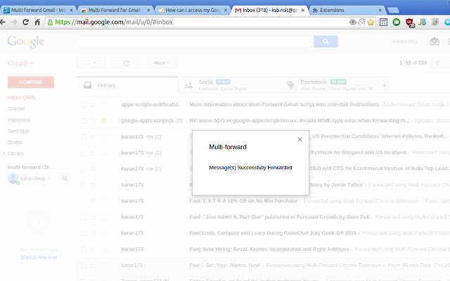 Multi Forward for Gmail chrome谷歌浏览器插件_扩展第3张截图