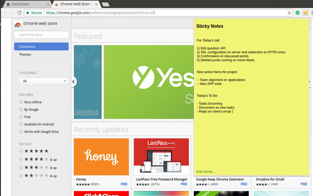 Mini Sticky Notes chrome谷歌浏览器插件_扩展第3张截图