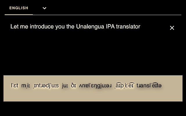 Unalengua IPA Translator chrome谷歌浏览器插件_扩展第1张截图