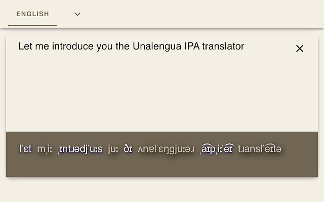 Unalengua IPA Translator chrome谷歌浏览器插件_扩展第2张截图