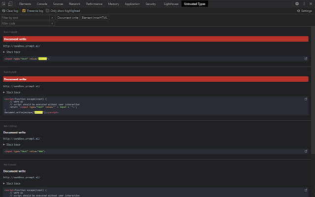 Untrusted Types for DevTools chrome谷歌浏览器插件_扩展第1张截图