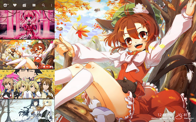 Anime Cat Girl HD Wallpapers New Tab Theme chrome谷歌浏览器插件_扩展第2张截图