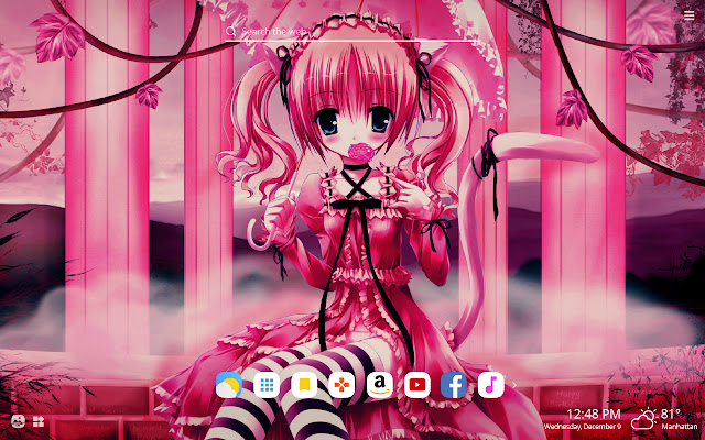 Anime Cat Girl HD Wallpapers New Tab Theme chrome谷歌浏览器插件_扩展第3张截图