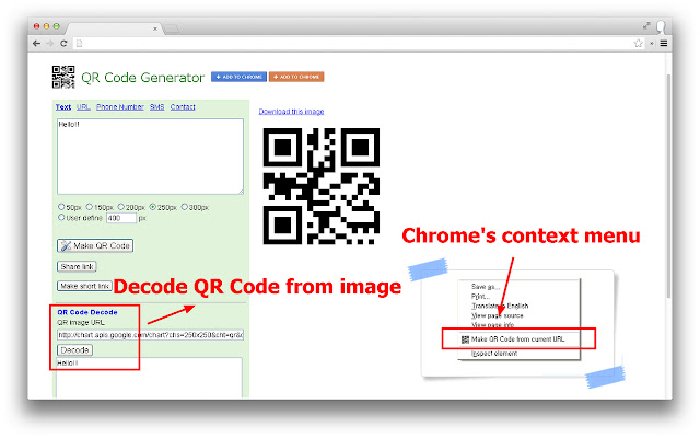 QR Code Maker and Decoder chrome谷歌浏览器插件_扩展第1张截图