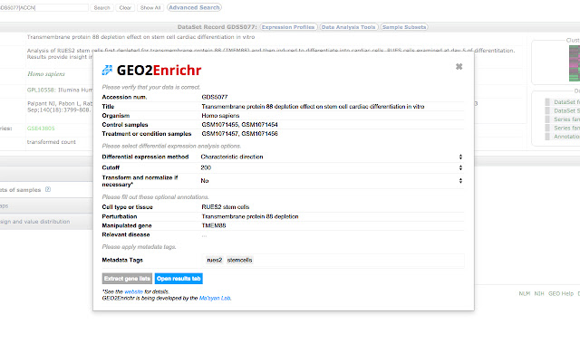 GEO2Enrichr chrome谷歌浏览器插件_扩展第1张截图