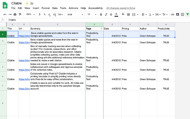 Citable chrome谷歌浏览器插件_扩展第2张截图