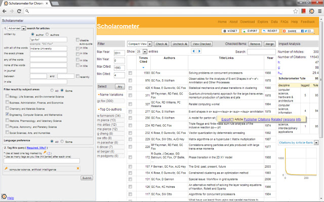 Scholarometer for Google Chrome TM chrome谷歌浏览器插件_扩展第2张截图