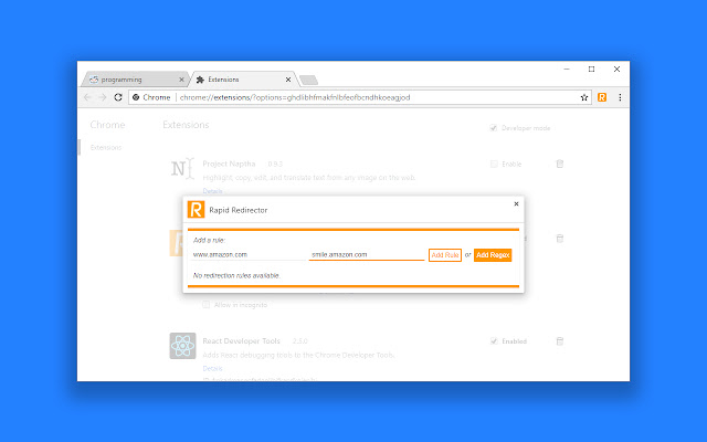 Rapid Redirector chrome谷歌浏览器插件_扩展第3张截图