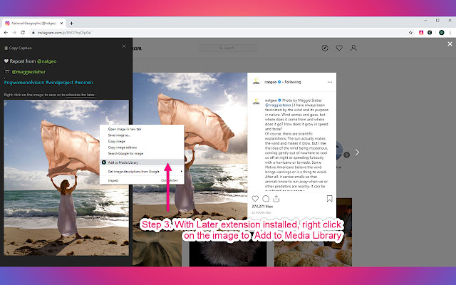 Regram Later - Instagram Repost for Later chrome谷歌浏览器插件_扩展第2张截图