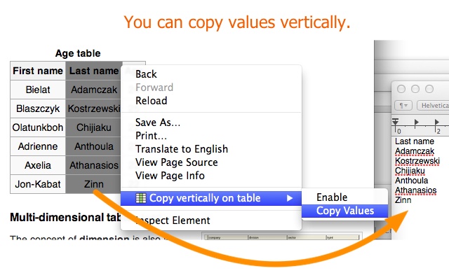 Copy Vertically on HTML Table chrome谷歌浏览器插件_扩展第1张截图