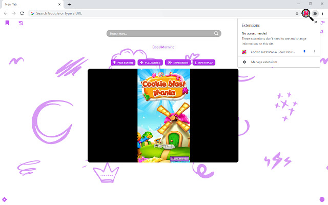 Cookie Blast Mania New Tab - zillakgames.com chrome谷歌浏览器插件_扩展第1张截图