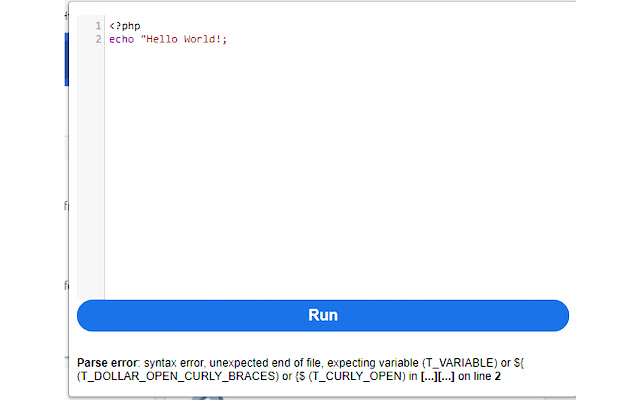 PHP Write Run chrome谷歌浏览器插件_扩展第2张截图