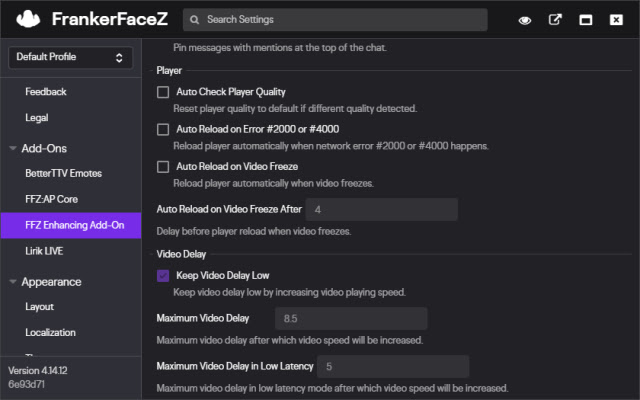 The FFZ Enhancing Add-On chrome谷歌浏览器插件_扩展第3张截图