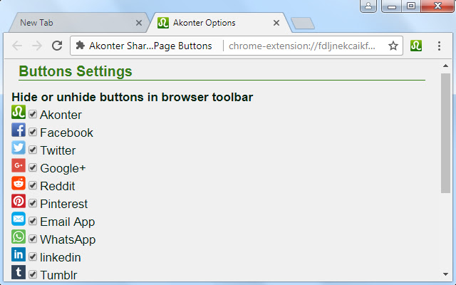 Akonter Share link & Page Buttons chrome谷歌浏览器插件_扩展第5张截图