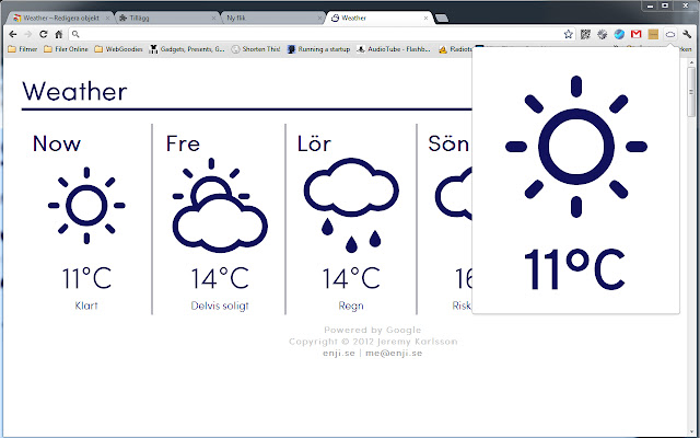 Simple Weather chrome谷歌浏览器插件_扩展第1张截图