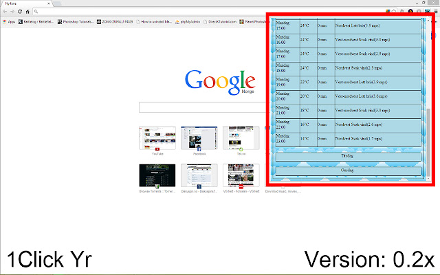 Vær Varsel chrome谷歌浏览器插件_扩展第2张截图