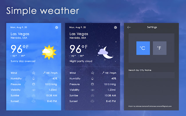 Simple Weather Report chrome谷歌浏览器插件_扩展第1张截图