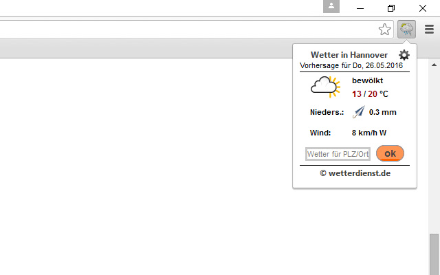 Wetter Widget chrome谷歌浏览器插件_扩展第1张截图