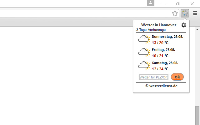 Wetter Widget chrome谷歌浏览器插件_扩展第3张截图