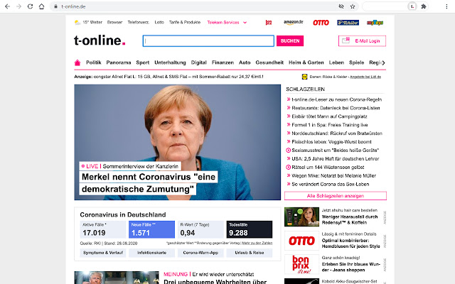 t-online News: Nachrichten & Eilmeldungen chrome谷歌浏览器插件_扩展第2张截图