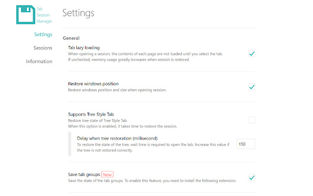 Save Tab Groups for Tab Session Manager chrome谷歌浏览器插件_扩展第1张截图