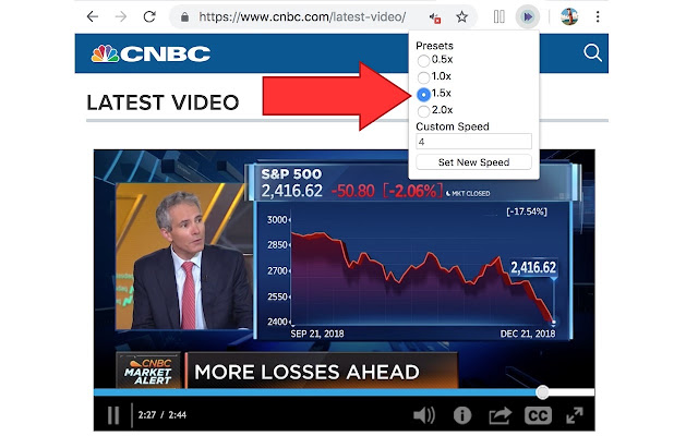 New Speed: Change the speed of ANY video chrome谷歌浏览器插件_扩展第1张截图