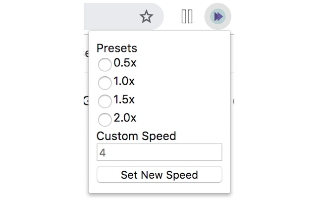 New Speed: Change the speed of ANY video chrome谷歌浏览器插件_扩展第2张截图